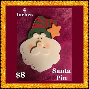 Santa Pin (Handmade)
